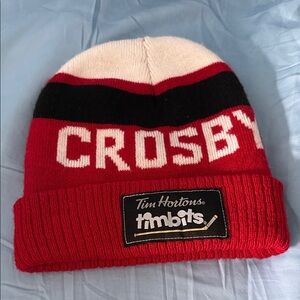 Tim Hortons Crosby Timbits hat Red and Black Beanie